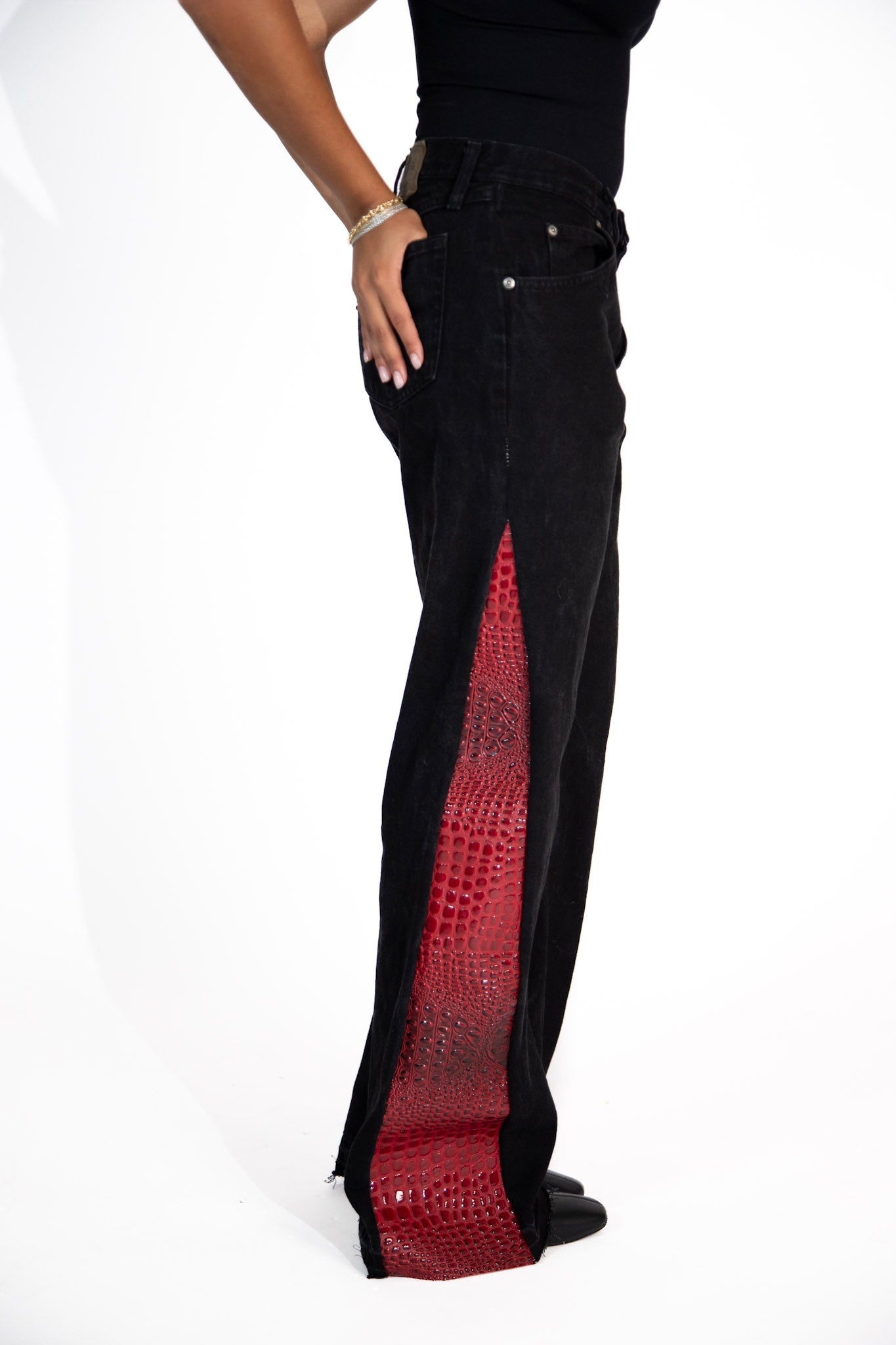 ACA Croc Denim - Black Denim