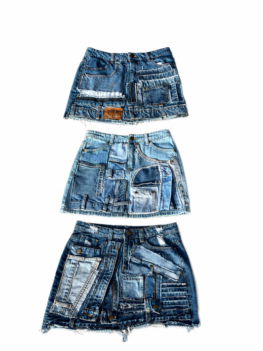 Scrap Denim Skirt